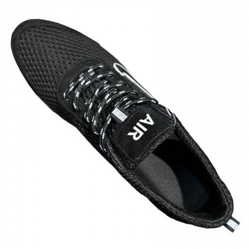 Кроссовки Мужские кожаные ACLI CLAS 142/1 черная сетка