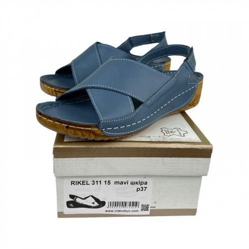 Босоножки Женские кожаные RIKEL 311 15 mavi