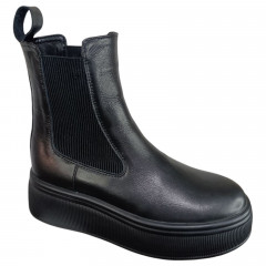 Черевики жіночі шкіряні MARCCO челсі II чорний хутро