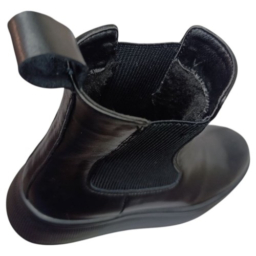 Ботинки женские кожаные MARCCO челси II черный мех 