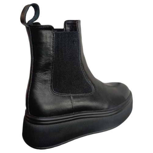 Ботинки женские кожаные MARCCO челси II черный мех 