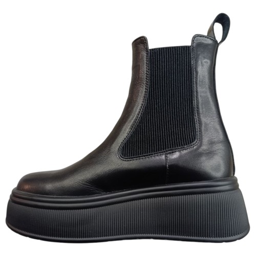 Ботинки женские кожаные MARCCO челси II черный мех 