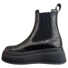 Ботинки женские кожаные MARCCO челси II черный мех 