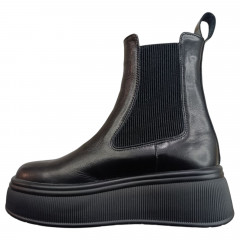 Черевики жіночі шкіряні MARCCO челсі II чорний хутро