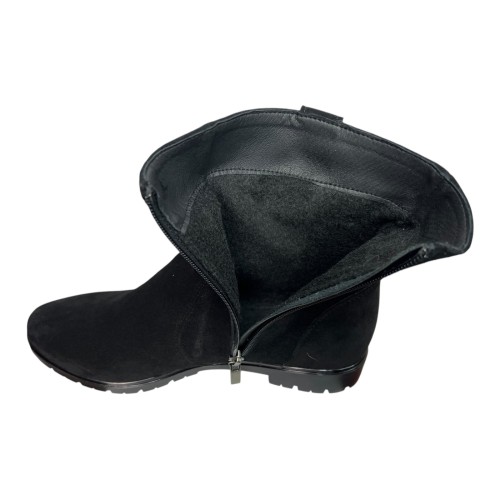 Ботинки женские замшевые LONYS 10 01 черные байки