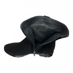 Ботинки женские замшевые LONYS 10 01 черные байки