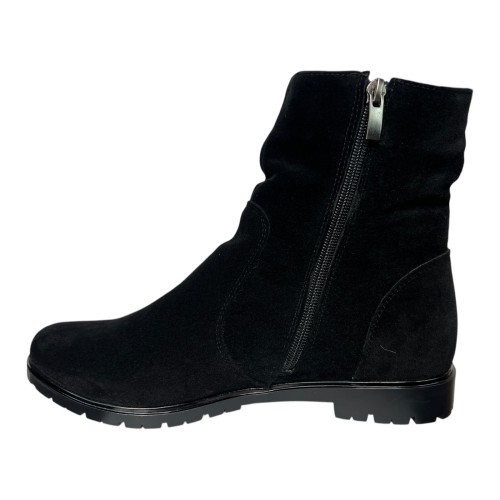 Ботинки женские замшевые LONYS 10 01 черные байки