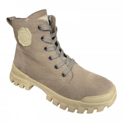 Черевики жіночі замшві IT TS E827C сірі байка