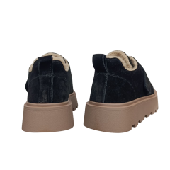 Ботинки зимние женские замшевые PLPS 2808 01 черный мех