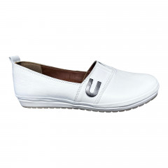 Балетки Женские кожаные KEMER 858/2 белый