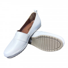 Балетки Женские кожаные KEMER 858/2 белый