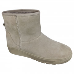  Угги женские замшевые MASIS 7090 04 бежевый мех