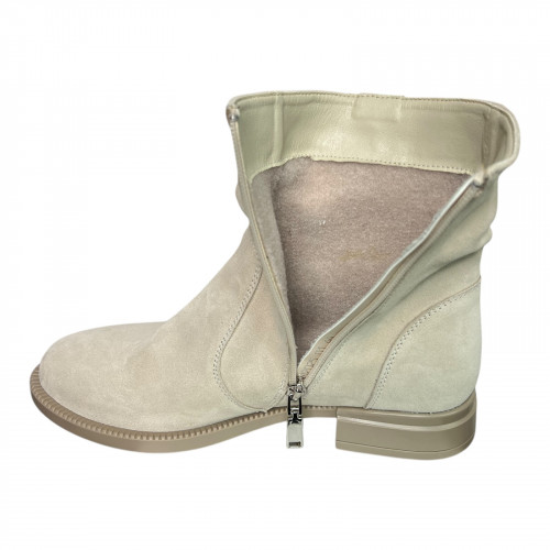 Ботинки женские замшевые LONYS 10/10 04 светло бежевые байка