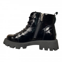 Черевики жіночі шкіряні лак ILONA 385/940 чорні байка