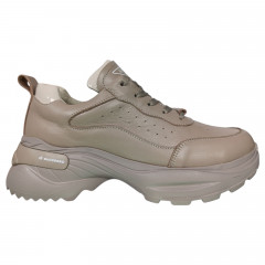 Кроссовки женские кожаные DITAS K 27 бежевые капучино.