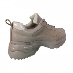 Кроссовки женские кожаные DITAS K 27 бежевые капучино.