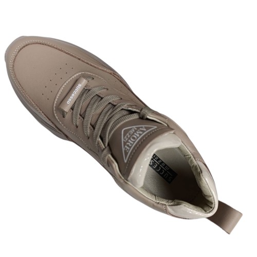 Кросівки жіночі шкіряні DITAS K 27 бежеві капучіно