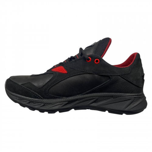 Кроссовки мужские кожаные ICEFIELD PRS черные красные