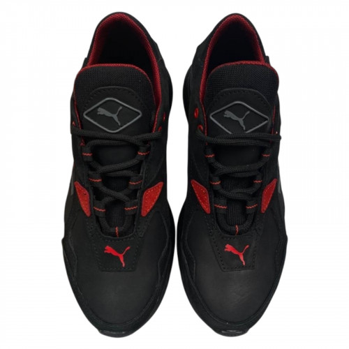 Кроссовки мужские кожаные ICEFIELD PRS черные красные