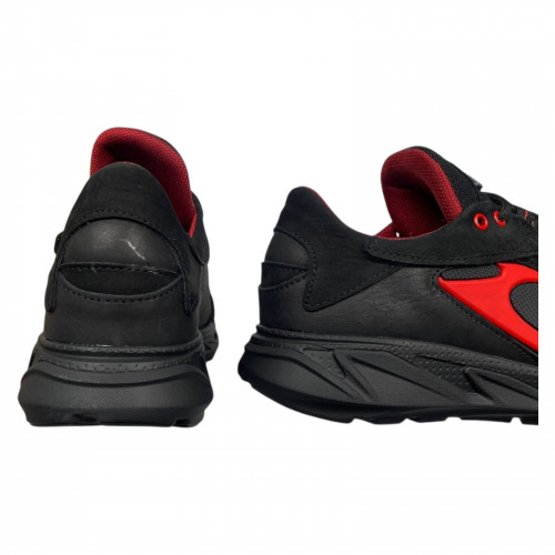 Кроссовки мужские кожаные ICEFIELD PRS черные красные