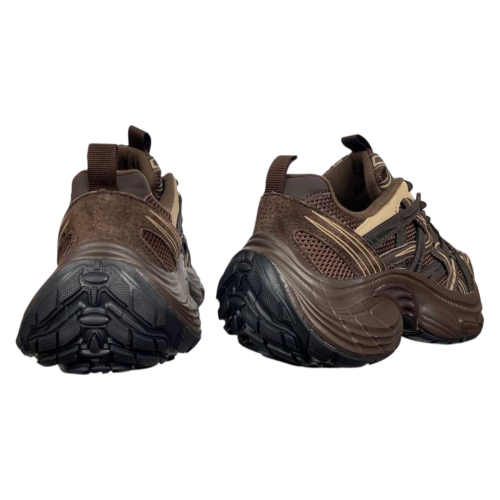 Кроссовки женские кожаные BALENCIAGA G3576-4 коричневые