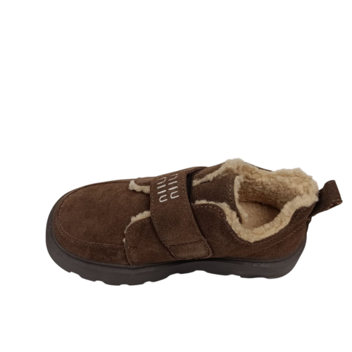 Ботинки зимние женские замшевые PLPS 2808-4 шоколад мех