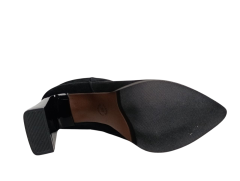 Ботинки женские замшевые ILONA 951/872 черные каблук байка