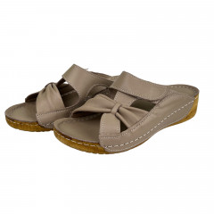 Шльопанці Жіночі шкіряні RIKEL 243 s grey