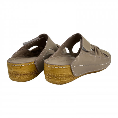 Шлепанцы Женские кожаные RIKEL 243 s grey