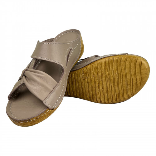 Шлепанцы Женские кожаные RIKEL 243 s grey