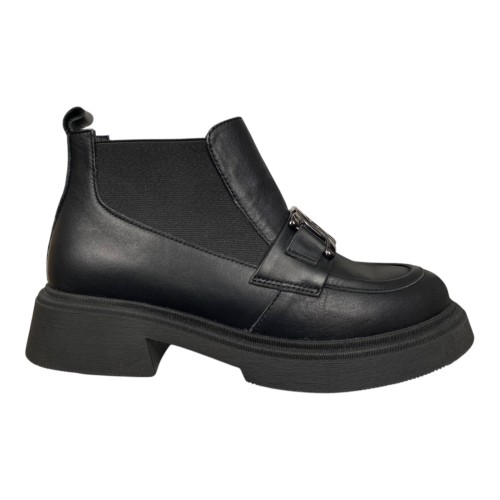 Черевики жіночі шкіряні ILONA 39/AS-36 01 чорні байка