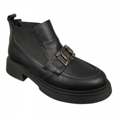 Черевики жіночі шкіряні ILONA 39/AS-36 01 чорні байка