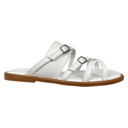 Шльопки жіночі шкіряні Pandora 1001 05 білі