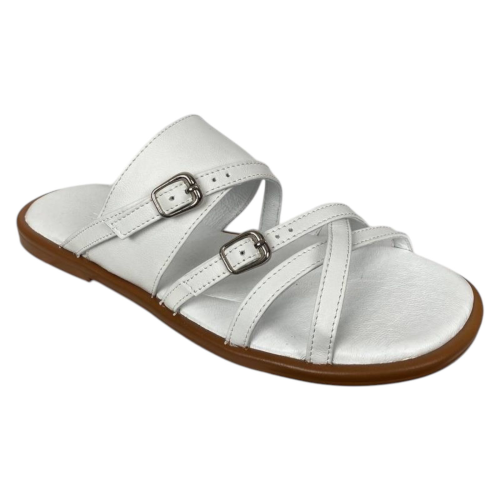 Шльопки жіночі шкіряні Pandora 1001 05 білі