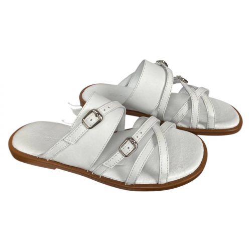 Шльопки жіночі шкіряні Pandora 1001 05 білі