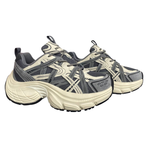 Кроссовки женские кожаные BALENCIAGA G3576-1 серые