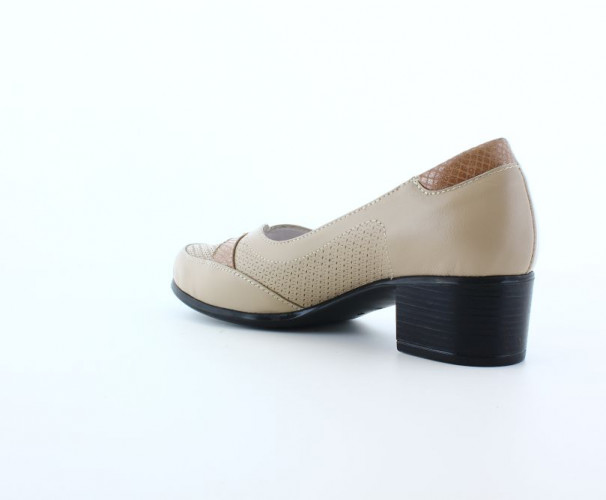 Туфли женские кожаные ELVIX 3117 бежевый
