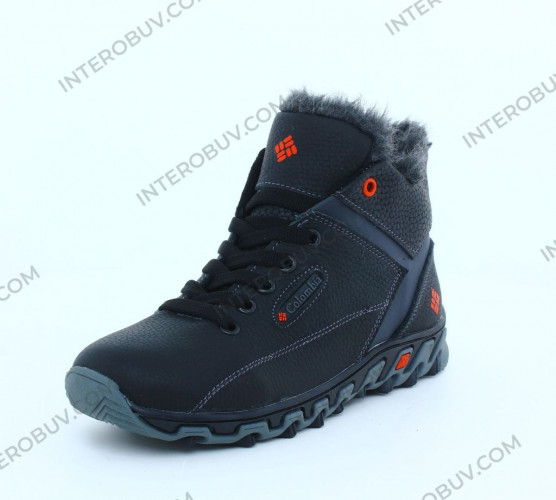 Кросівки Підросткові шкіряні зимові LORD DK чорний хутро