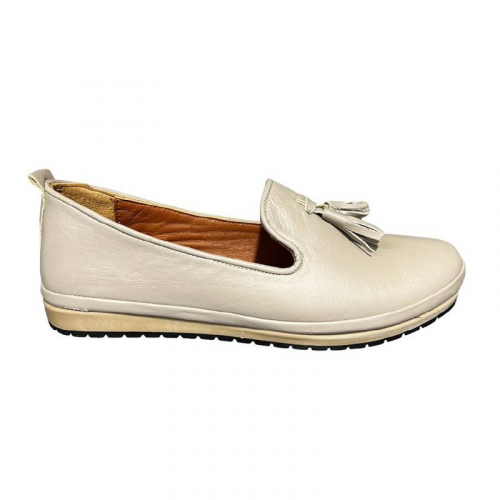 Балетки Женские кожаные KEMER 859/1 бежевый