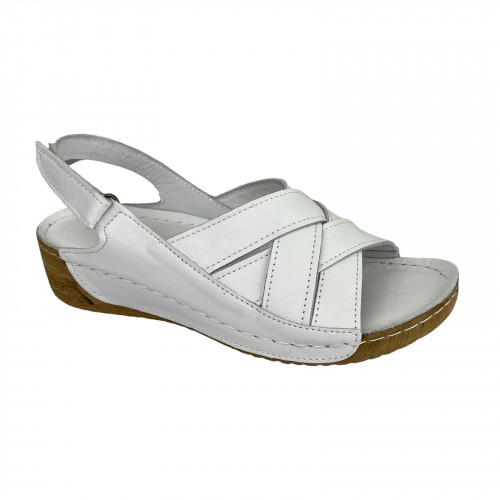 Босоніжки Жіночі шкіряні RIKEL 210 05 білий