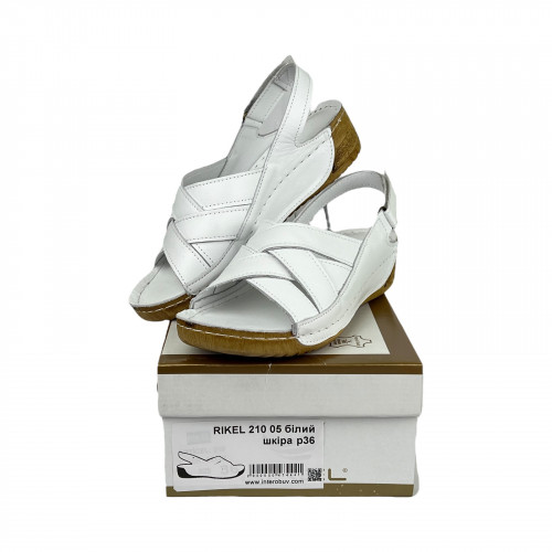 Босоніжки Жіночі шкіряні RIKEL 210 05 білий