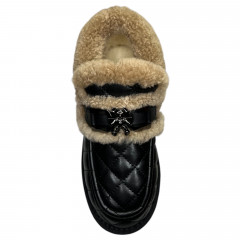 Угги ботинки женские ALLSY 187462 2023-53 черный мех