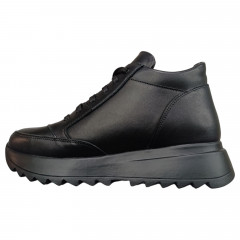 Кроссовки женские кожаные MASIS 950 01 черный мех