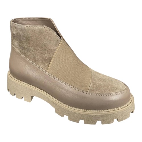 Ботинки женские кожаные ILONA 415/940 бежевые байки