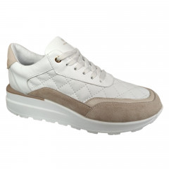 Кроссовки женские кожаные DITAS K 15 белые капучино.