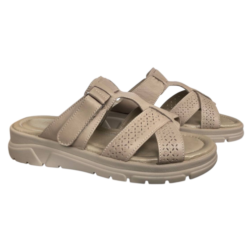 Шльопки жіночі шкіряні Pandora 176 14 бежеві