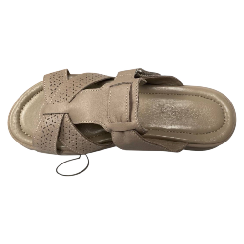 Шльопки жіночі шкіряні Pandora 176 14 бежеві