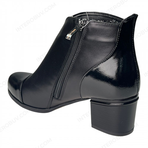 Ботинки Женские кожаные ROMAX 361 черный байка