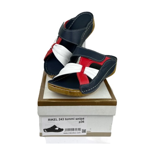 Шльопанці Жіночі шкіряні RIKEL 243 tommі