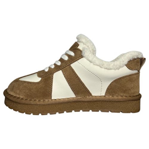 Угги ботинки женский замшевый ALLSY 235052-28 191910 camel мех